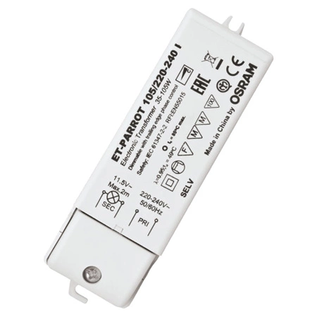 Zasilacz Halogenowy Transformator Elektroniczny AC 35-105W 12V ET-PARROT OSRAM