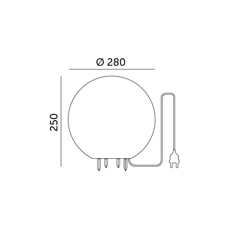 Kula Lampa Zewnętrzna Oprawa Ogrodowa E27 Szara IP65 Garden ball Kobi