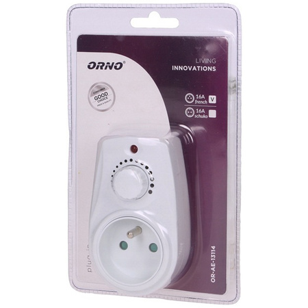 Ściemniacz z Gniazdem Sieciowym i Uziemieniem 280W Regulator Obrotów Mocy OR-AE-13114 ORNO