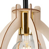Lampa Sufitowa LANDO E27 Czarna Drewniana LM-1.229 Lamkur