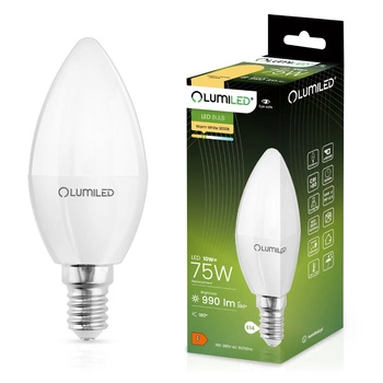 Żarówka LED E14 B35 10W = 75W 990lm 3000K Ciepła 180° LUMILED