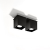 Lampa Sufitowa Oprawa Natynkowa 2x GU10 Kwadratowa Czarna Nowoczesna Quad Sollux