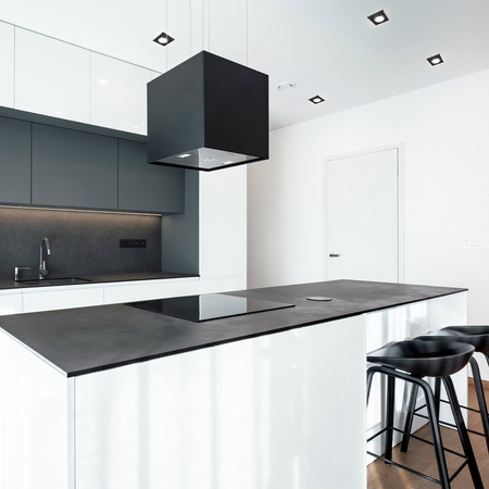 Oprawa Podtynkowa GU10 Halogenowa Wpuszczana Spot Oczko Czarna Kwadratowa Kobi