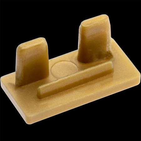 Zaślepka do profilu natynkowego MINI nawierzchniowego nakładanego ZŁOTA PEŁNA tworzywo sztuczne