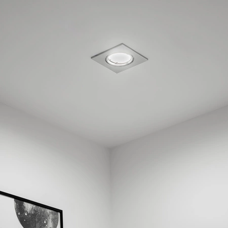 Oprawa Halogenowa Podtynkowa Ruchoma Kwadrat PICTOR Chrom Blacha MR16 GU10 LUMILED