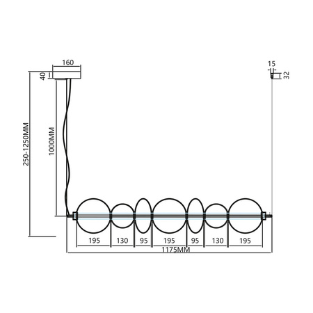 Lampa Wisząca Sufitowa DAPHNE Bursztynowa 40W Milagro