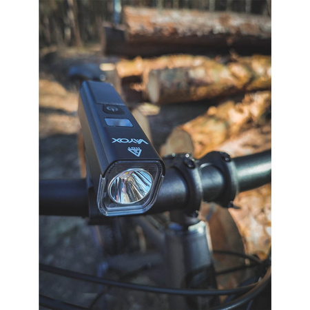 Lampka Latarka Rowerowa Światło Przód LED USB z Akumulatorem 6 Trybów Świecenia VAYOX