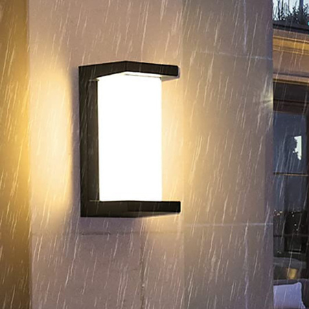 Lampa Ogrodowa Kinkiet Elewacyjny E27 HYDRA Czarny