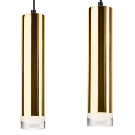 Lampa Wisząca Sufitowa DIEGO 2xE27 Czarna Złota LM-2.124 Lamkur