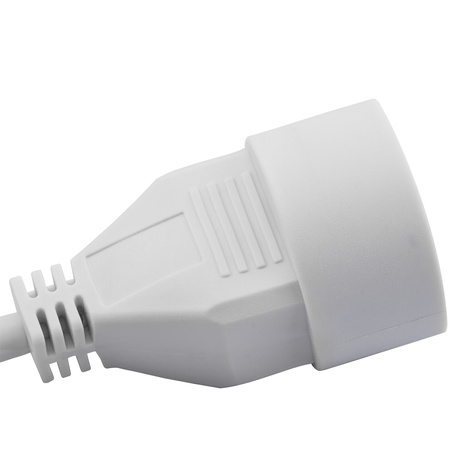 Przedłużacz sieciowy wtyk – gniazdo z uziemieniem 1,5m 3x1mm 13A Biały ECOLIGHT