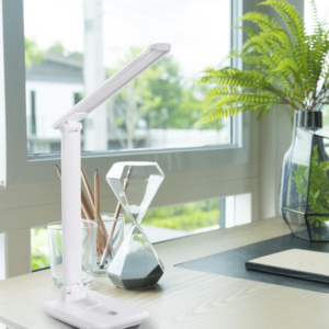 Lampka Biurkowa Nocna LED 8W CCT 3in1 3000-6500K Szkolna Biała VINTO GOLDLUX (Polux)