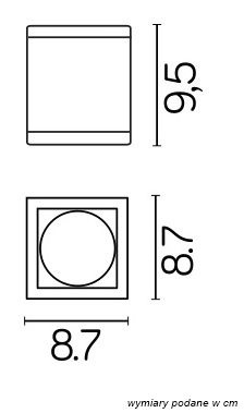 Lampa Ogrodowa Zewnętrzna Sufitowa SPOT LED Adela Midi M1458 DG GU10 Su-Ma