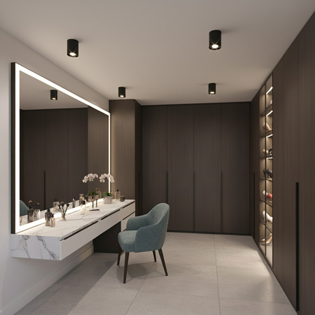 Oprawa Natynkowa HALOGENOWA Spot Tuba Ruchoma GU10 Okrągła Czarna 125mm AMAT-XL LUMILED