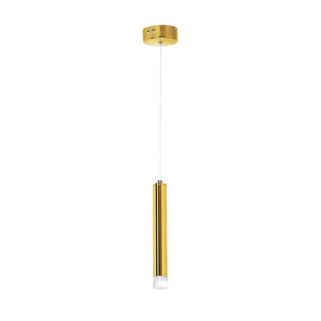 Lampa wisząca GOLDIE 5W LED Złota Minimalistyczna ML5713 Milagro Metal + Akryl