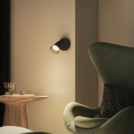 Lampa Ścienna Sufitowa Kinkiet GU10 Czarna Cleft Philips