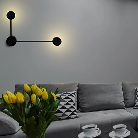 Kinkiet Ścienny Lampa Oprawa Natynkowa 2x GX53 Czarny JOY Sanico Goldlux