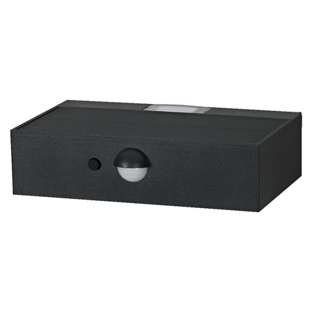 Kinkiet Solarny Ogrodowy Lampa Elewacyjna Zewnętrzna LED z Czujnikiem Ruchu i Zmierzchu 3W 300lm 3000K Ciepła Szary IP65 Endura Osram