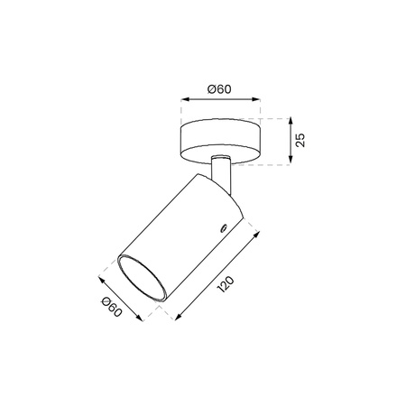 Kinkiet Spot Ricky Lampa Sufitowa Natynkowa 1xGU10 MILAGRO