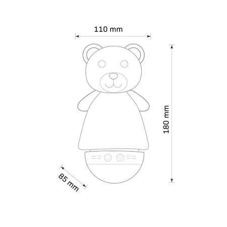 Lampka Dekoracyjna LED Bateryjna Biała Brązowy Miś Sanico Goldlux