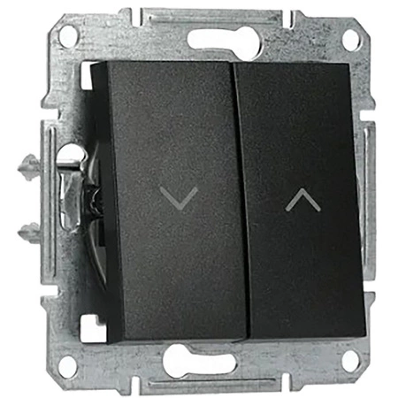 Włącznik Żaluzjowy Roletowy bez Ramki Podwójny Asfora IP20 Antracyt