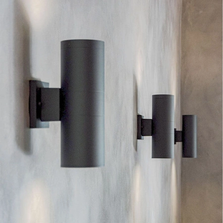 Kinkiet Ogrodowy Lampa Elewacyjna Zewnętrzna IP54 2x E27 Szara PORTER Videx