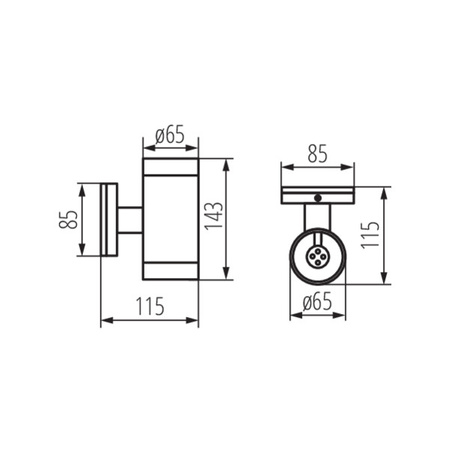 Oprawa Naścienna Zewnętrzna Kinkiet Elewacyjny LED BART 2x GU10 IP54 Kanlux