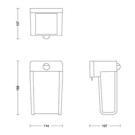 Kinkiet Ogrodowy LED Lampa Zewnętrzna Solarna Czujnik Ruchu 2700K IP44 PHILIPS