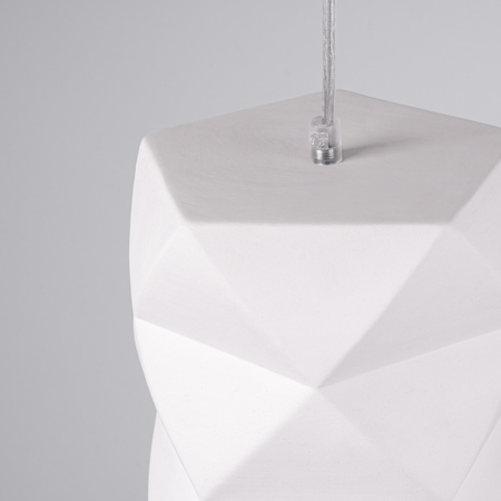 Lampa Sufitowa Wisząca Zwis E27 Żyrandol Geometryczna Biała Nowoczesna Gobi Sollux