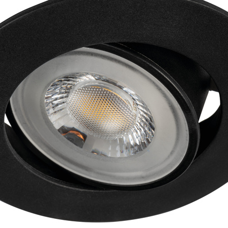 Oprawa Sufitowa Podtynkowa LED FIZU DOWNLIGHT 4.8W 3000K IP20 Ruchoma Czarna KANLUX
