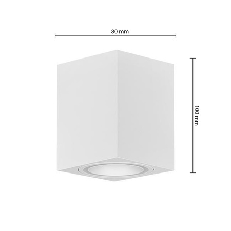 Oprawa Natynkowa Halogenowa Tuba Reflektor Spot GU10 Kwadratowa Biała Masterled