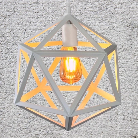 Lampa Wisząca Sufitowa Geomteryczna IL MIO DENMARK 1xE27 Biała - GOLDLUX (Polux)