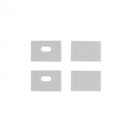 Profil Aluminiowy LED do Płyt GK Gipsowych REGIPS Szeroki Podpłytkowy do Glazury Biały 2m z Kloszem Mlecznym do Taśm LED + Zaślepki seria GNS Ecolight