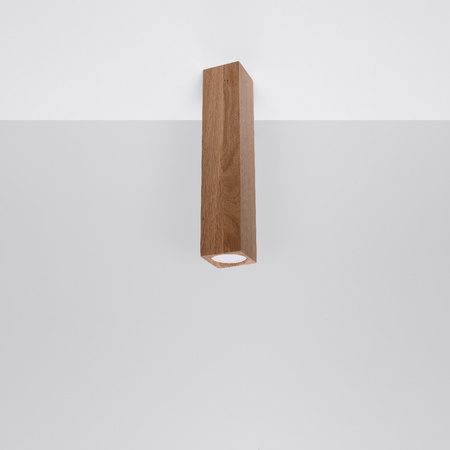 Lampa Sufitowa Oprawa Natynkowa Reflektor GU10 Kwadratowa Brązowa Skandynawska Keke Sollux