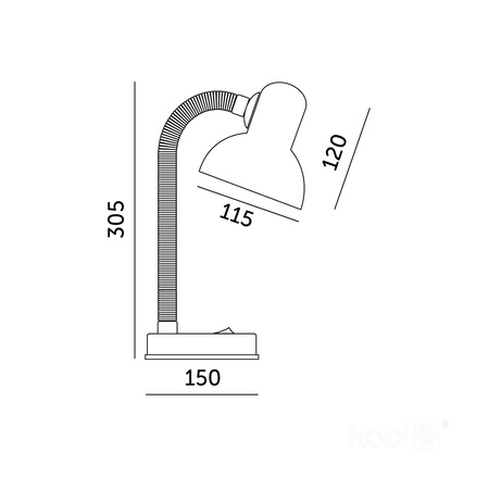 Lampka Biurkowa Oprawa Stołowa Regulowana E27 Żółty Śmieszek Kobi