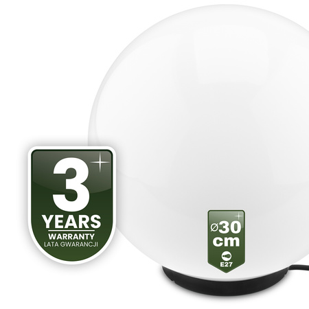 Lampa Oprawa Ogrodowa Zewnętrzna KULA LED 30CM E27 IP65 LUMIKULA2 LUMILED