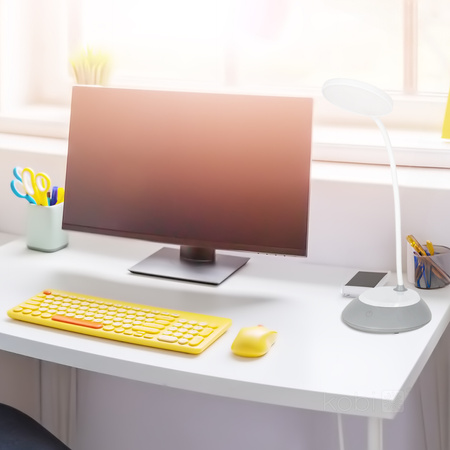 Lampka Biurkowa Stołowa LED 5W 200lm CCT 270° Akumulatorowa Szara Visua Kobi