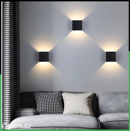 Kinkiet Ogrodowy Elewacyjny LED G9 Regulowany Góra Dół Czarny PYXIS LUMILED