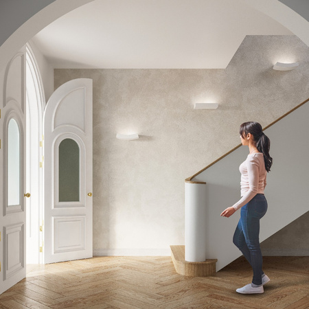 Lampa Ścienna Kinkiet 2x G9 Prostokątna Biała Nowoczesna Taugan Sollux