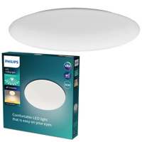 Lampa Sufitowa Plafon Natynkowy LED 36W 3600lm 2700K Biała Moire Philips