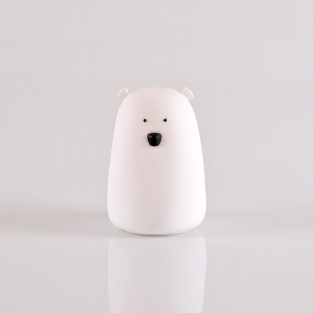 Lampka dekoracyjna LED z akumulatorem MIŚ TAP TAP Biały GOLDLUX (Polux) 16cm