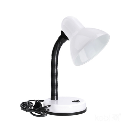Lampka Biurkowa Oprawa Stołowa Regulowana E27 Biała Śmieszek Kobi