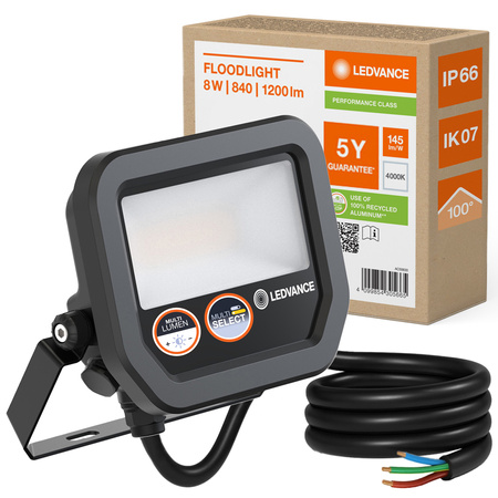 Naświetlacz LED Reflektor Zewnętrzny Lampa 10W 1200lm 4000K IP66 Czarny Floodlight Ledvance