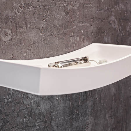 Kinkiet Ścienny Lampa Natynkowa Gipsowa RX7S Biała Curve Kobi