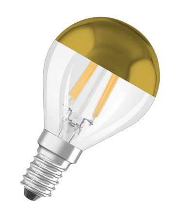 Żarówka LED P45 Kulka E14 4W = 34W 380lm 2700K Ciepła 300° Złota Retrofit Filament CLASSIC Osram
