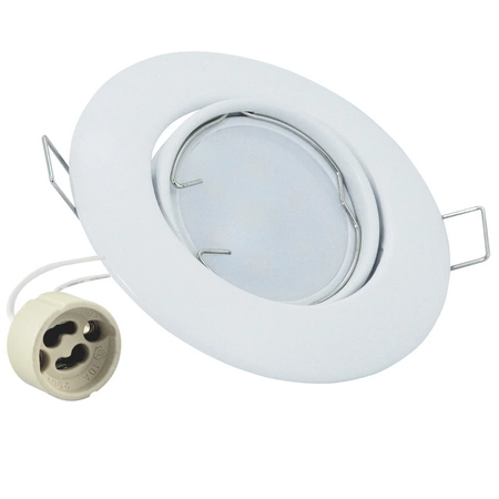 Zestaw 3x Oprawa halogenowa ruchoma GOLDLUX (Polux) okrągła biel + żarówka LED GU10 3,5W