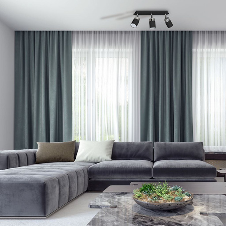 Lampa sufitowa JOKER CZARNY ZŁOTY 3x GU10 MILAGRO Metal styl nowoczesny