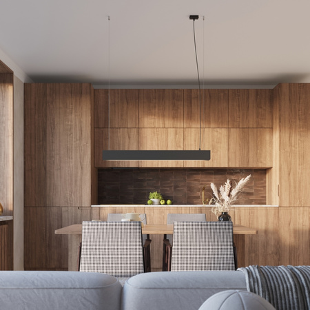 Lampa Sufitowa Wisząca Zwis G13 Żyrandol Geometryczna Czarna Nowoczesna Spark Sollux