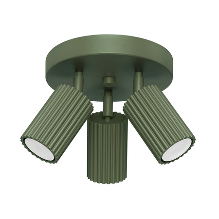 Lampa Sufitowa Plafon Tuba Spot 3x GU10 Oliwkowa Karbon Deep Space SL.1620 Sollux