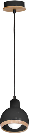 Lampa Wisząca Sufitowa OVAL Czarna 1xE27 Milagro
