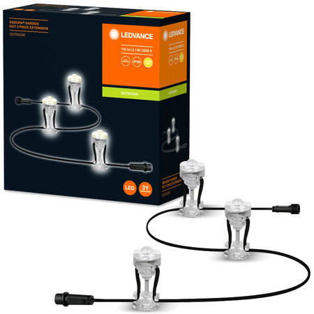 Dekoracyjne Punkty Świetlne LED Ogrodowe 2.1W 160lm 3000K IP65 Przezroczysty Endura Ledvance